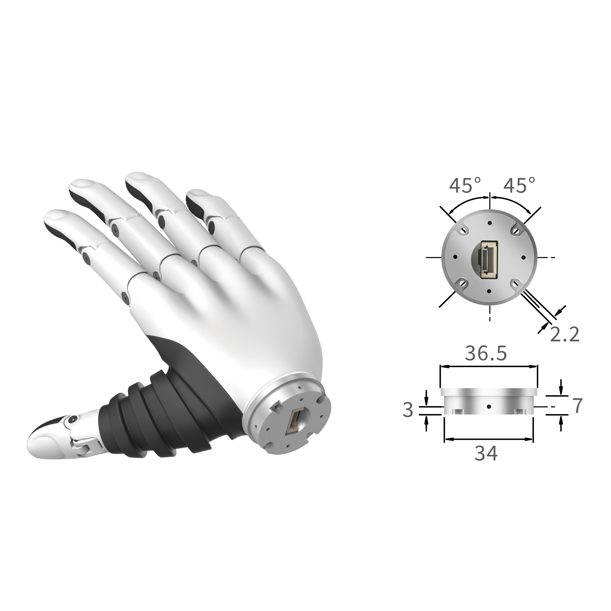 DH116S-RW1 Mini Dexterous Hand | 11-DOF Humanoid Robotic Hand with CAN-FD Communication